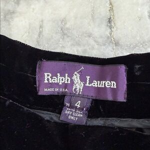 RALPH LAUREN Purple Label | Vintage Black Velvet Dress Shorts - Size 4